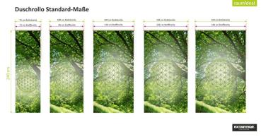 Extartiqe Duschrollo - Blume des Lebens green dream